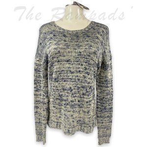 Topshop Blue and White Knitted Sweater Size 4